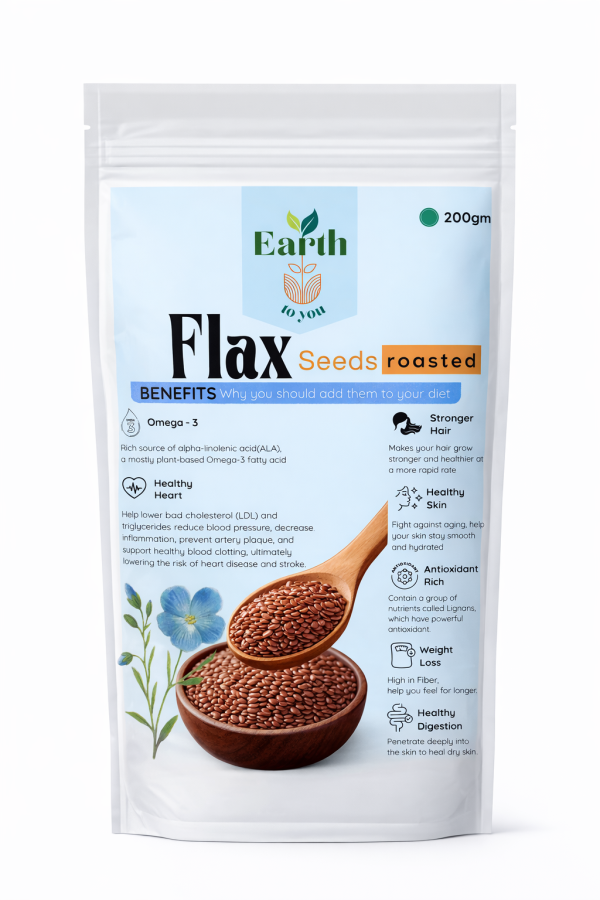 EarthToYou Raosted Flax Seeds